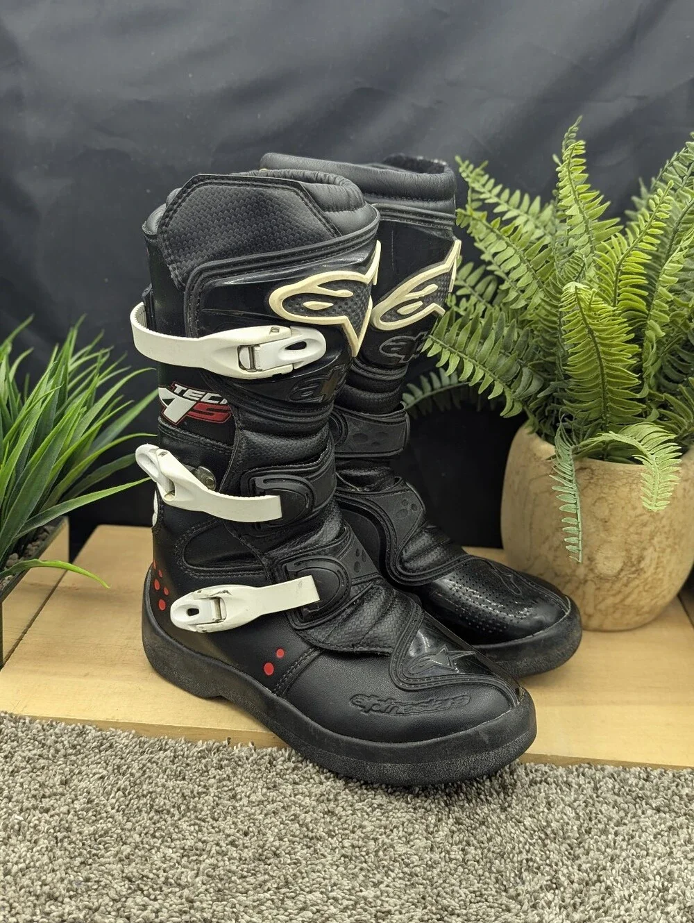 Alpinestars Tech 4 Motocross Boots Youth/Mens Size 6 Racing ATV Motorcycle